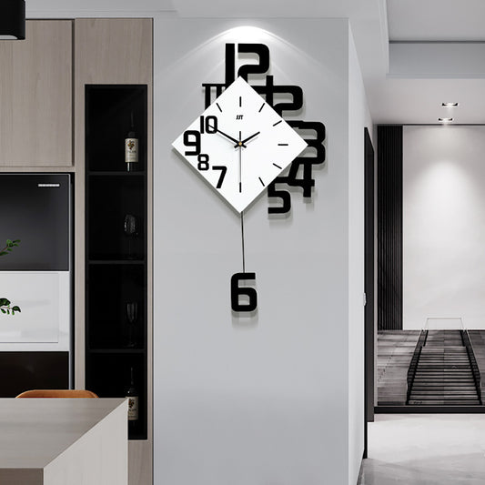 Personalized Digital Clock Fashion Wall Clock Wooden Creative Decorative Wall Watch - offbeatabode