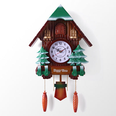 Qiaohu Wall Clock Living Room Creative Wall Clock Wood Cuckoo Wall Clock - Offbeat Abode and Unique Beats