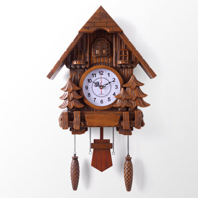 Qiaohu Wall Clock Living Room Creative Wall Clock Wood Cuckoo Wall Clock - Offbeat Abode and Unique Beats