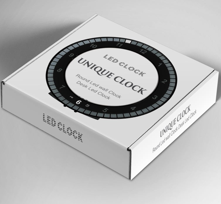 LED Digital Wall Clock Dual-Use Dimming Digital Circular Photoreceptive Clocks - Offbeat Abode and Unique Beats