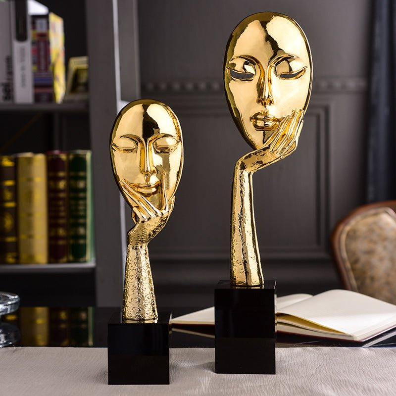 Aspera Abstract Gold Face - offbeatabode