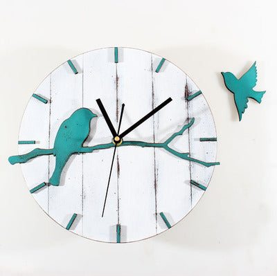 Wall Clock Living Room Wall Wall Clock Wall Watch Small Bird Clock Mute - Offbeat Abode and Unique Beats