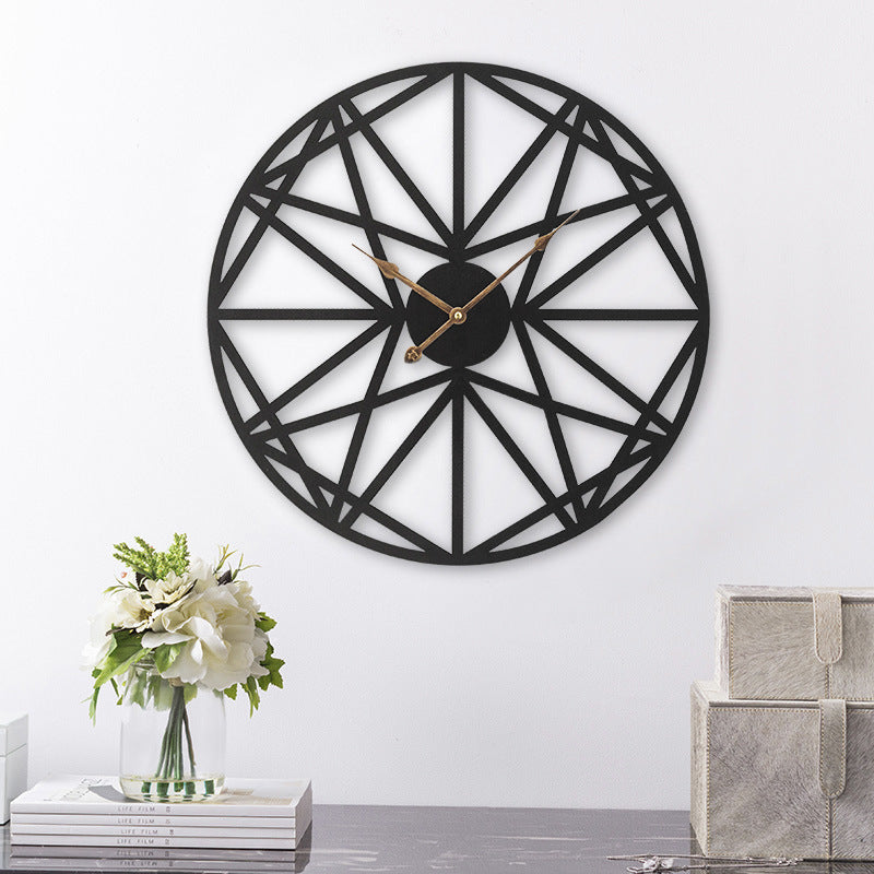 Iron wall clock living room silent wall clock - Offbeat Abode and Unique Beats