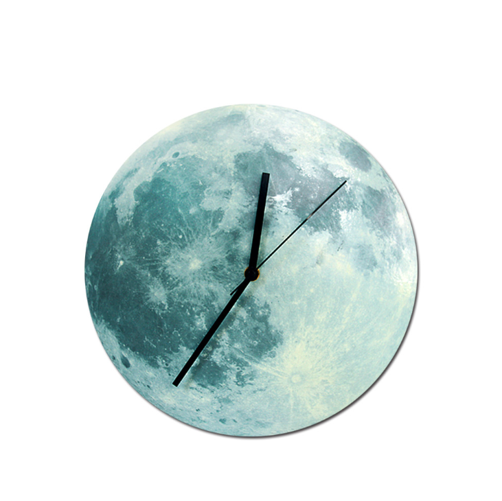 30cm creative luminous wall clock luminous moonlight wall clock wall acrylic waterproof wall clock - Offbeat Abode and Unique Beats