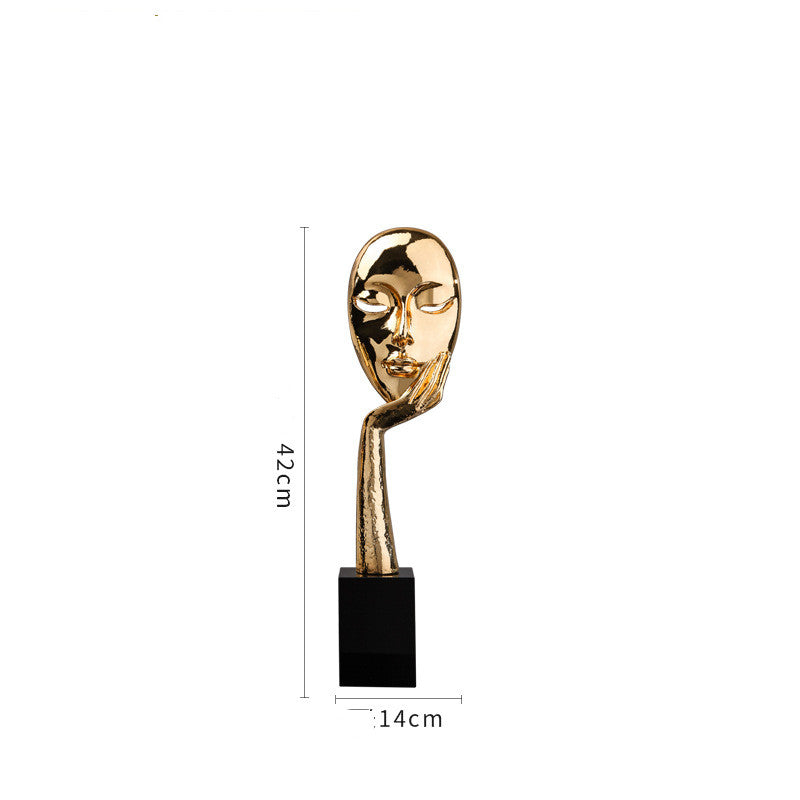 Aspera Abstract Gold Face - offbeatabode