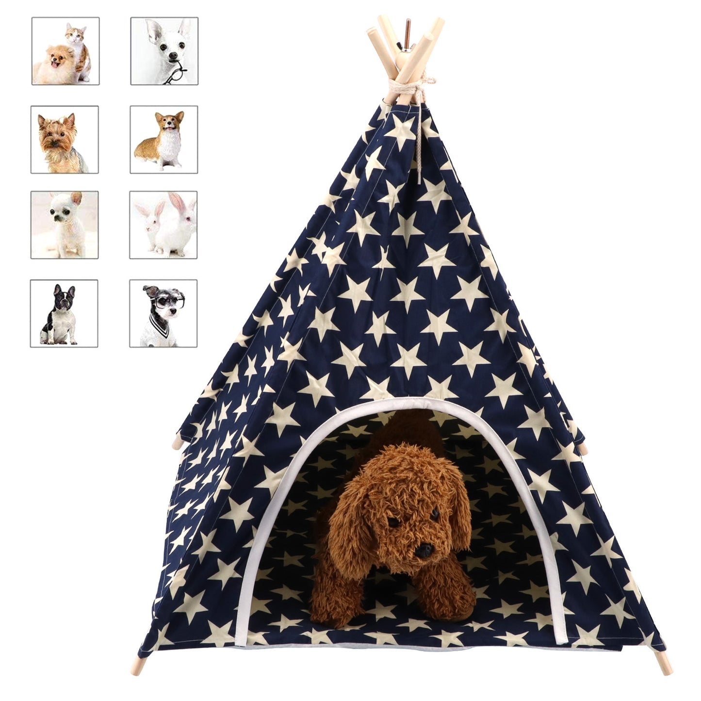 Canvas and Pine Foldable Indoor and Outdoor Pet Tent Washable Dog Bed Play House - Offbeat Abode and Unique Beats