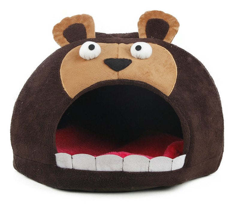 Roar Bear Snuggle Plush Polar Fleece Pet Bed - Offbeat Abode and Unique Beats
