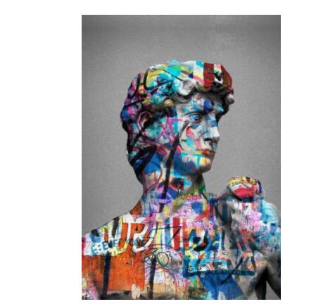 Graffiti Style David Canvas Print - offbeatabode