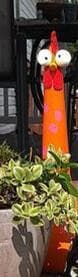 Silly Chicken Garden Ornaments - offbeatabode