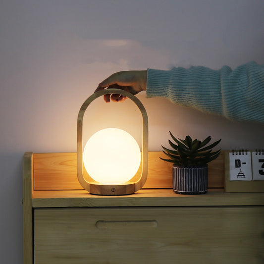 Dimmable Bedside Glass Table Lamp