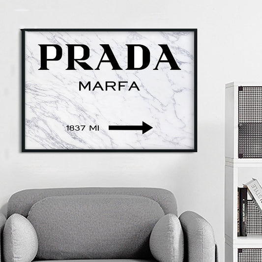 Marble Prada Marfa Wall Art