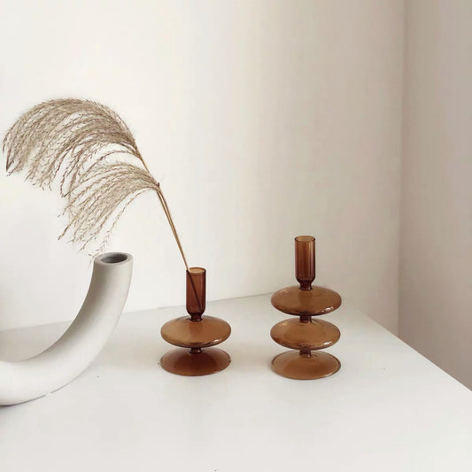 Retro Glass Candle Holder