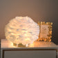 Luxury Feather Table Lamp Bedroom or Bedside Light