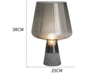 Modern Cement Glass Table Lamp