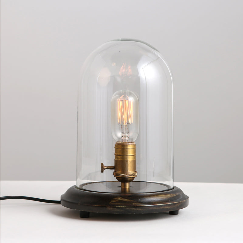 Wooden Table Lamp With Adjustable Brightness