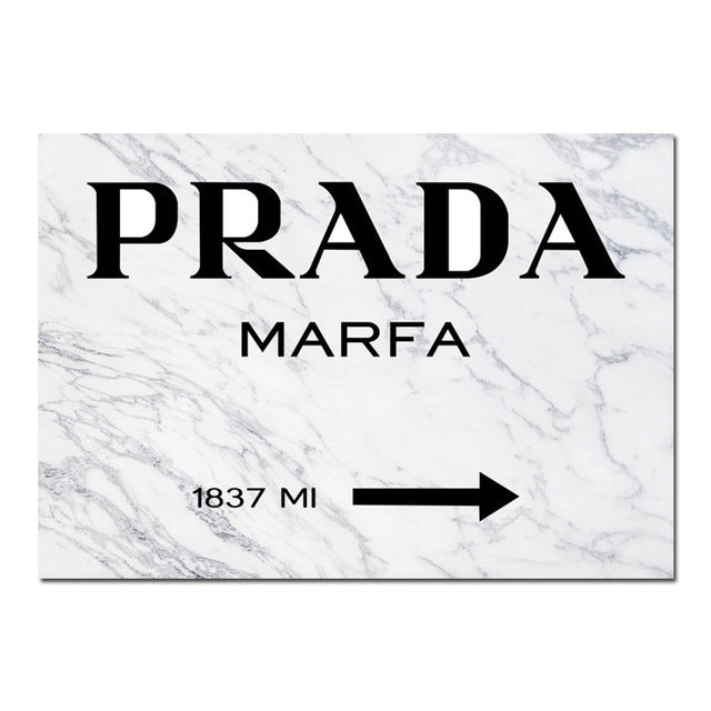 Marble Prada Marfa Wall Art | Offbeat Abode