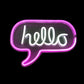 Hello Word Bubble Neon Sign