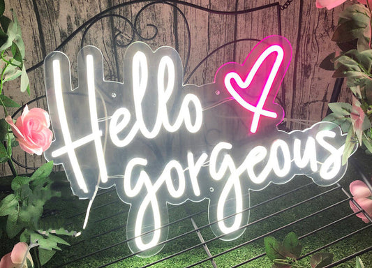 Neon Hello Gorgeous Luminous Sign