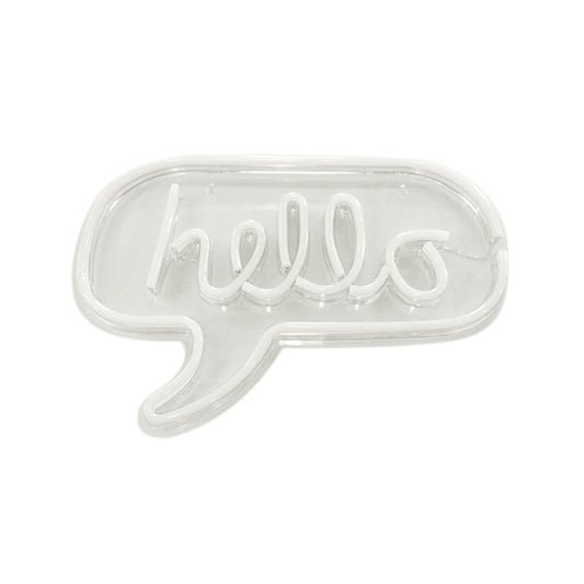 Hello Word Bubble Neon Sign