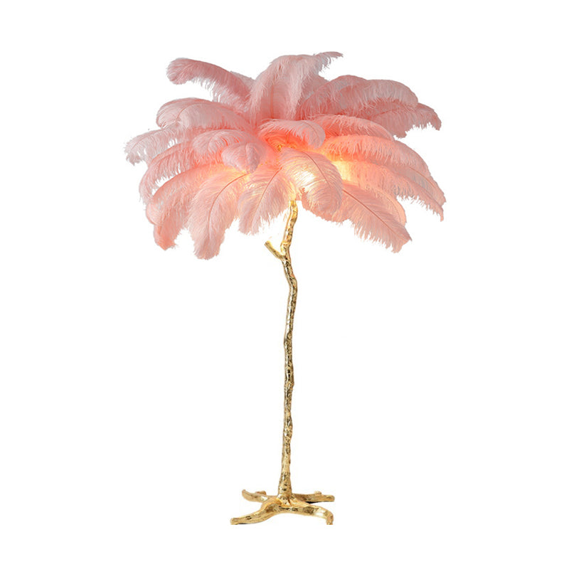 Luxe Ostrich Feather Floor Lamp
