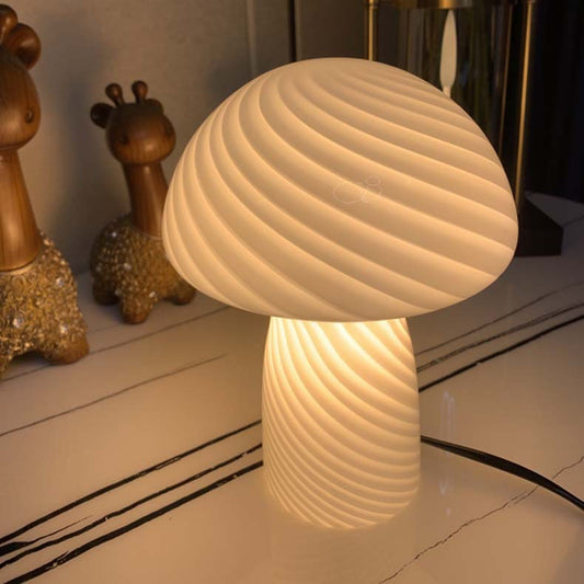 Glass Mushroom Table Lamp