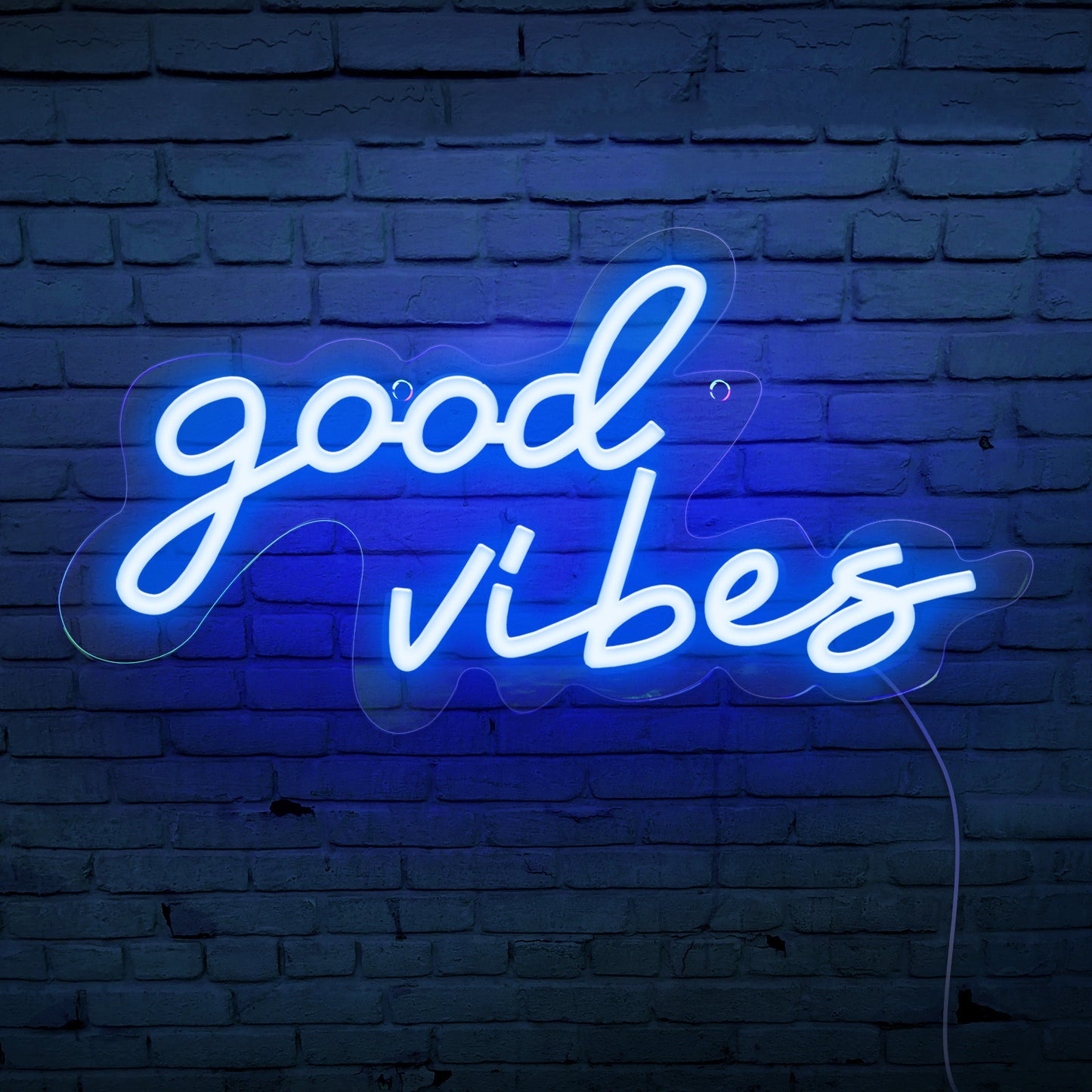 Neon Good Vibes Luminous Word Acrylic