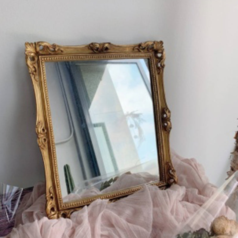 Gold Retro Framed Mirror