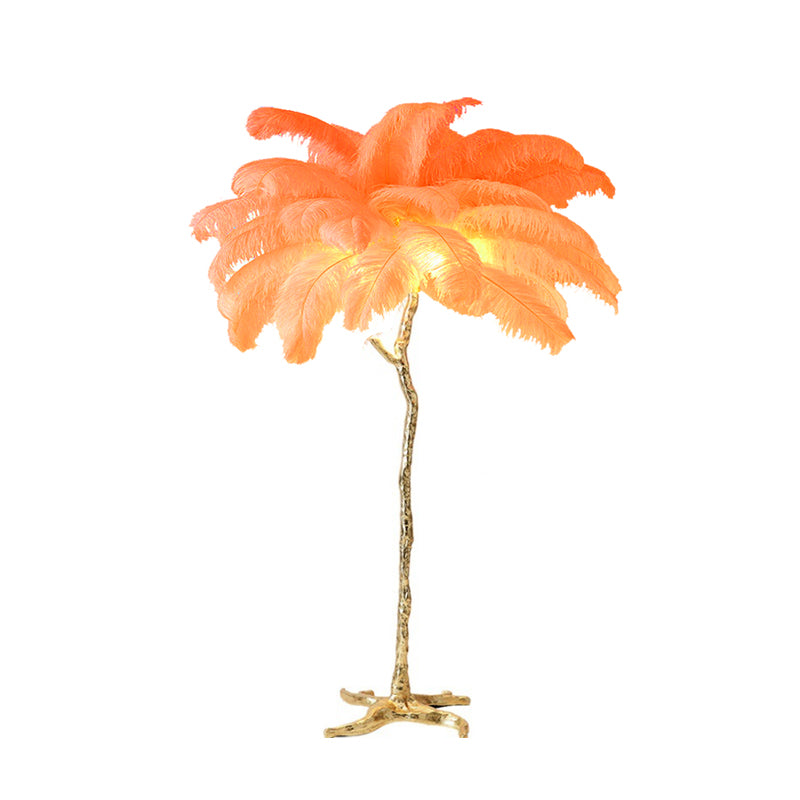 Luxe Ostrich Feather Floor Lamp