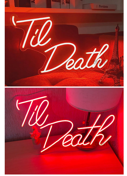 Neon Til Death LED Light Wedding