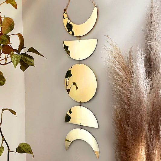 Wall Hanging Sun And Crescent Acrylic Mirror