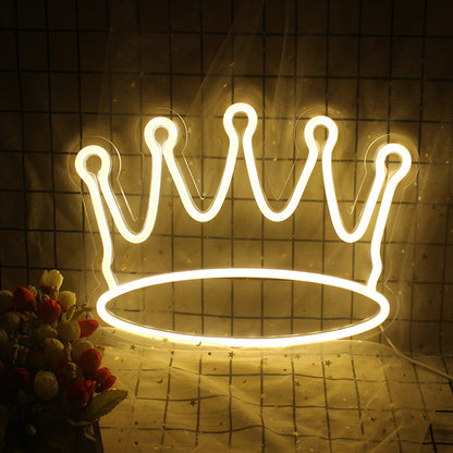 Gold Glow Crown Neon