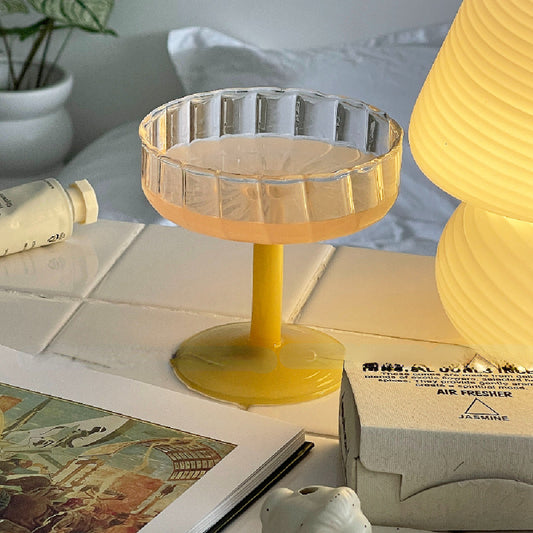 Striped Retro Glass Goblet