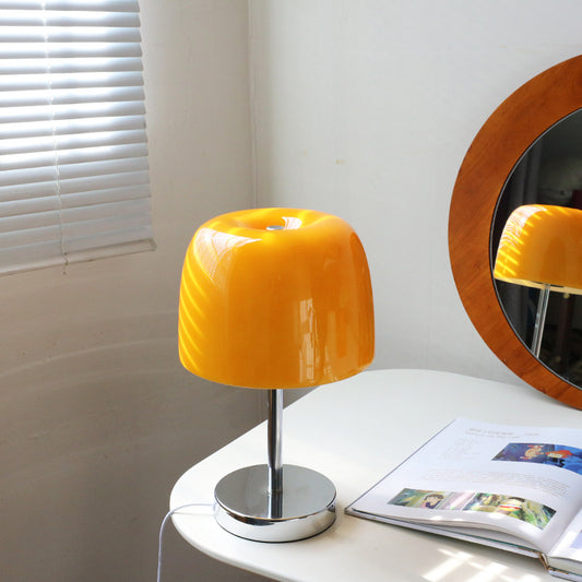 Retro Wrought Iron Glass Table Lamp
