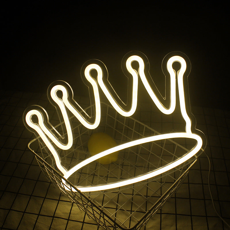 Gold Glow Crown Neon