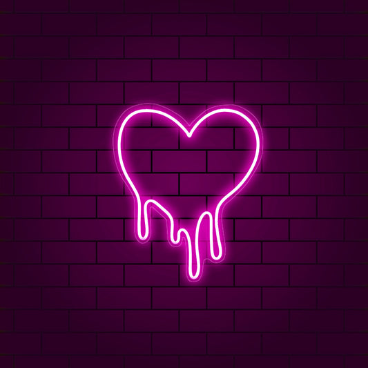 Melting Heart 12v Silicone Led Neon Light