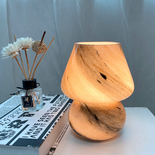 Glass Mushroom Table Lamp