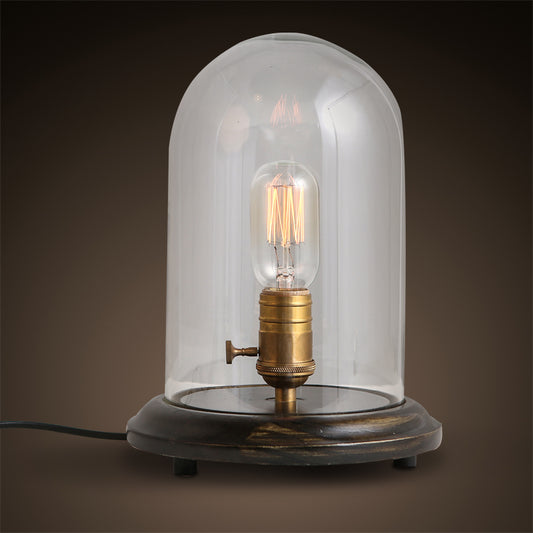 Wooden Table Lamp With Adjustable Brightness