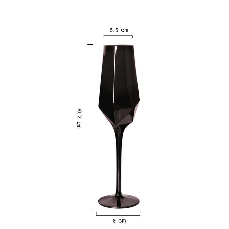 Geometric Glass Champagne Glasses