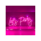 Neon Lets Party Lights Wedding