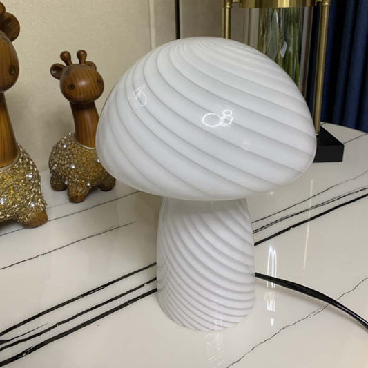 Glass Mushroom Table Lamp