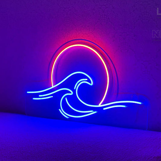 Neon Sunrise At Sea LED Light
