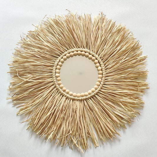 Raffia Wall Mirror