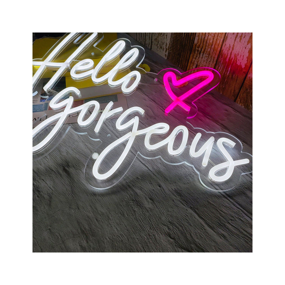 Neon Hello Gorgeous Luminous Sign