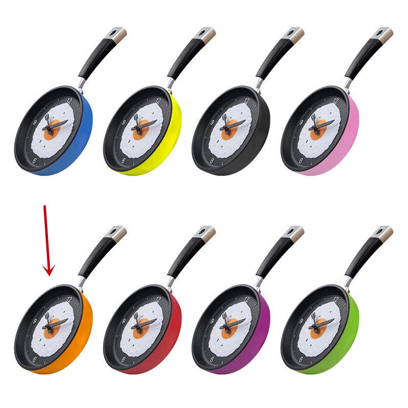Fried Egg Pan Clock Mute Clock Simple Clock Wall Clock Wall Watch - Offbeat Abode and Unique Beats