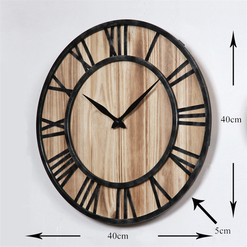 Retro wall clock creative metal decorative wall clock - Offbeat Abode and Unique Beats