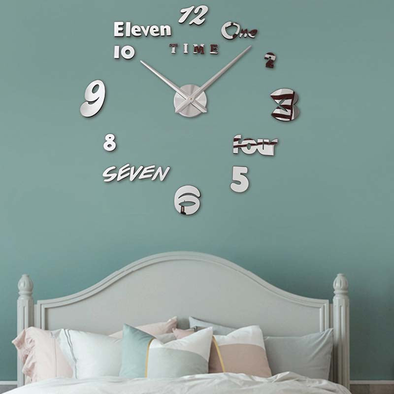 Simple Creative Clock Wall Sticker Diy Wall Clock - Offbeat Abode and Unique Beats