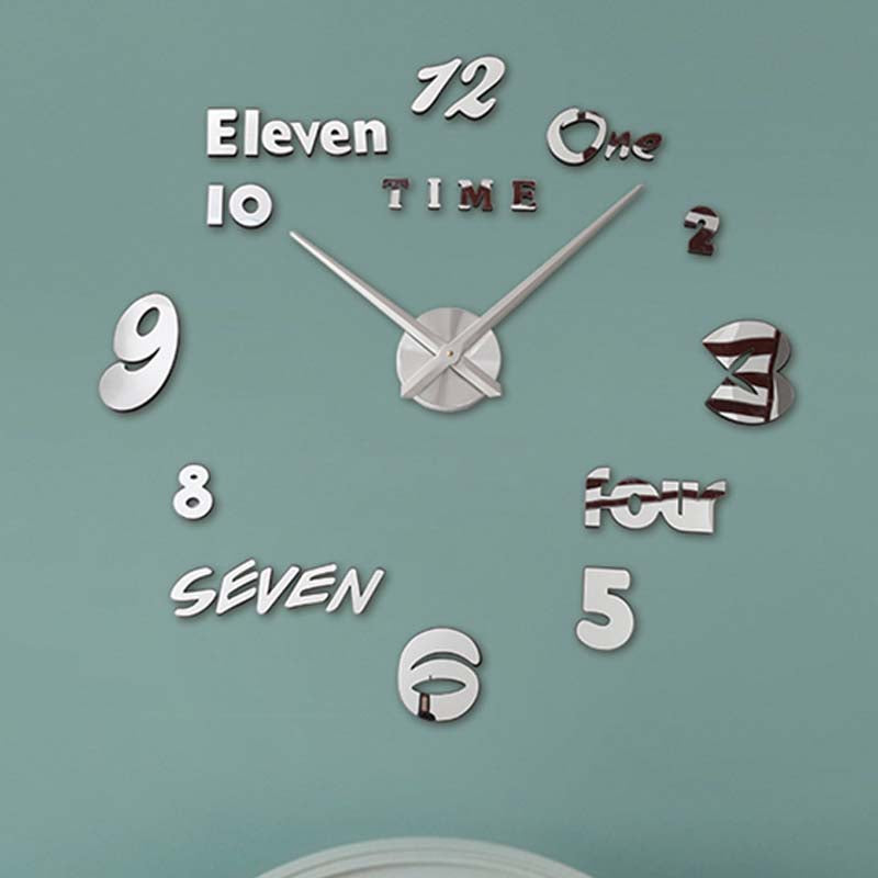 Simple Creative Clock Wall Sticker Diy Wall Clock - Offbeat Abode and Unique Beats