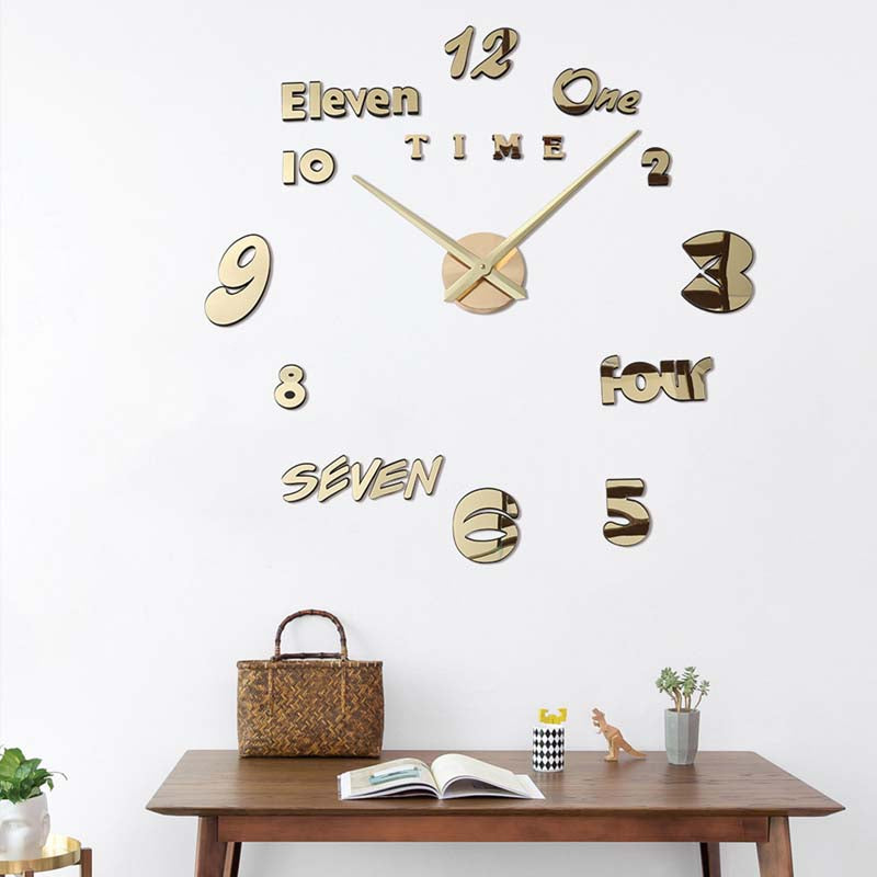 Simple Creative Clock Wall Sticker Diy Wall Clock - Offbeat Abode and Unique Beats