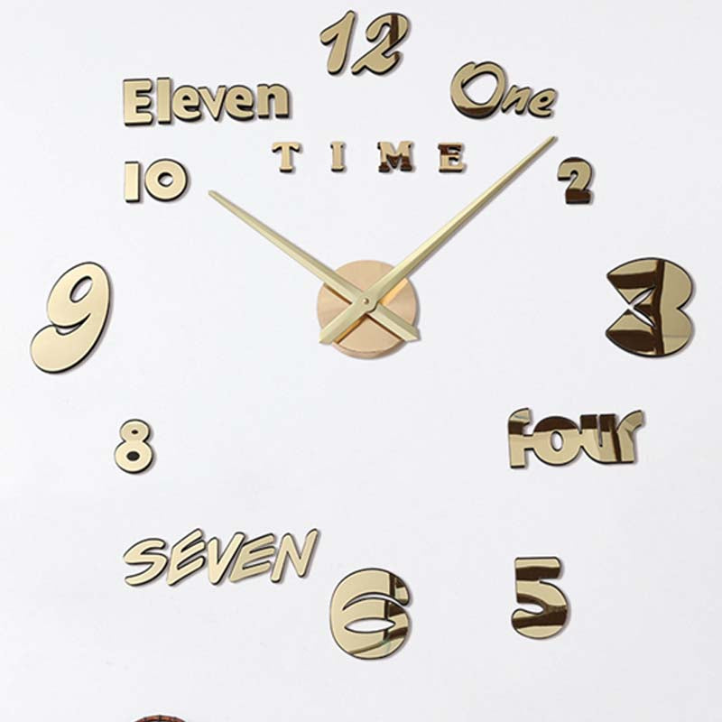 Simple Creative Clock Wall Sticker Diy Wall Clock - Offbeat Abode and Unique Beats