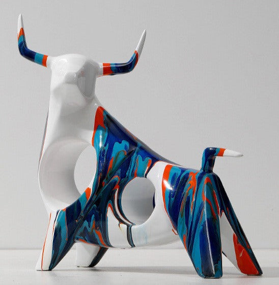 Splash Paint Bull Ornament - offbeatabode